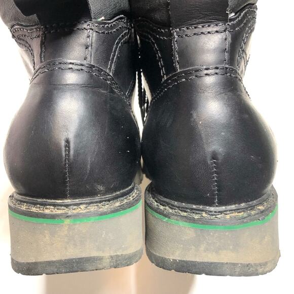 John Deere vintage black leather boots with laces - Picture 6 of 6